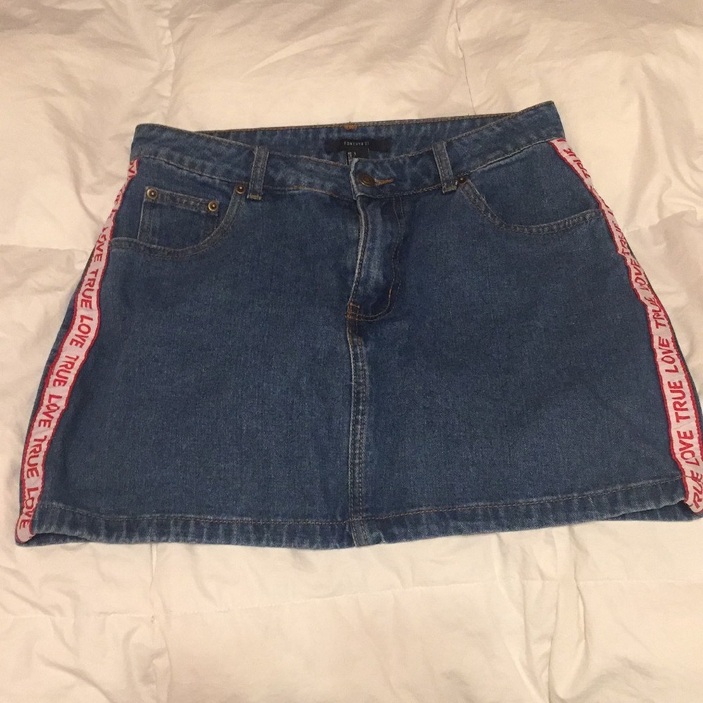Denim true love mini skirt